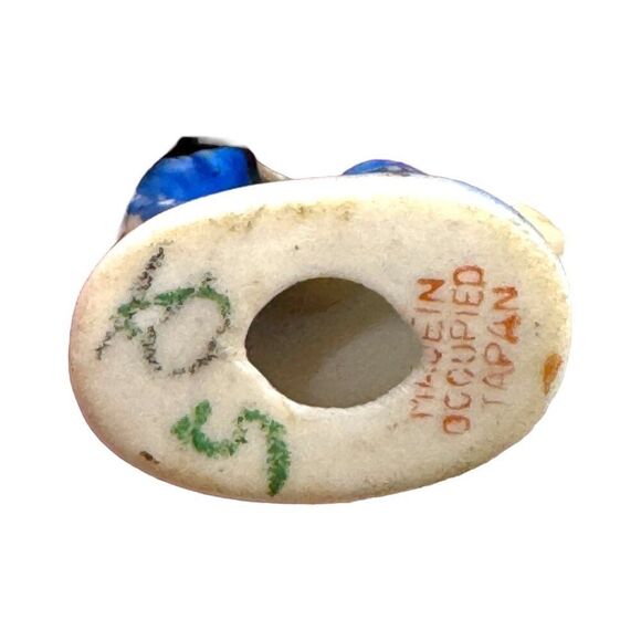 Vintage Ceramic Figurines Occupied Japan Miniature 2" Woman Victorian Antique - Picture 10 of 10